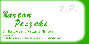 marton peszeki business card